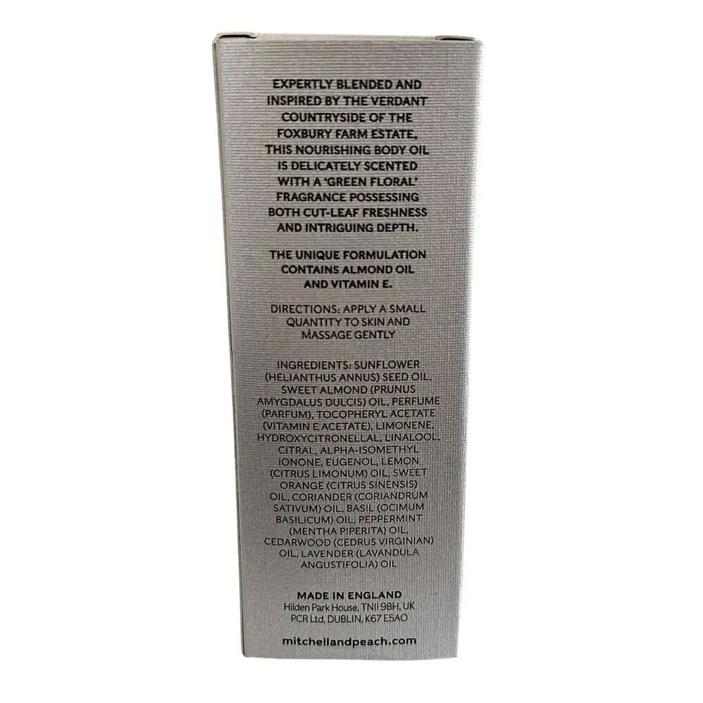 NIB Mitchell and Peach‎ Eglish Leaf Body Oil - 100ML / 3.4 fl oz  ***Item: C5